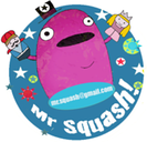 mr squash logo blue